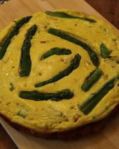 Творожный торт со спаржей и цукини