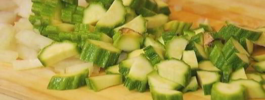 творожный торт со спаржей и цукини. Шаг 4