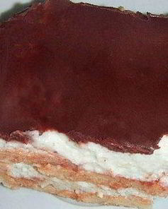 Творожный торт в глазури с печеньем без выпечки