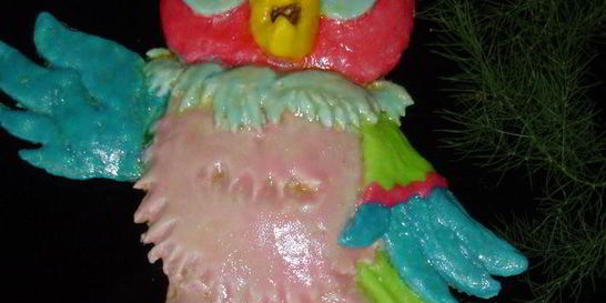 Выпечка из пресного теста Попугай Кеша