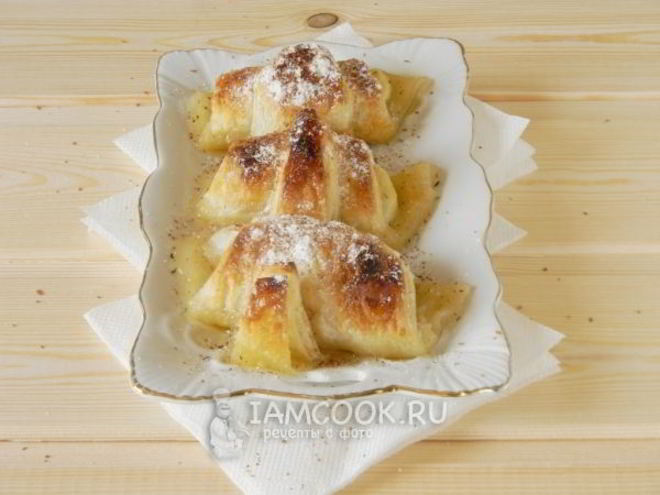 Рецепт яблочных слоек со сладкой карамелью