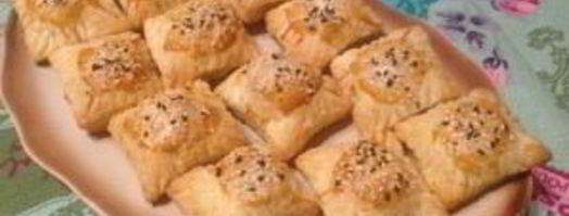 закусочные слойки с паштетом. Шаг 8