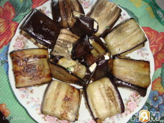 Рецепт запеченных конвертиков из баклажанов