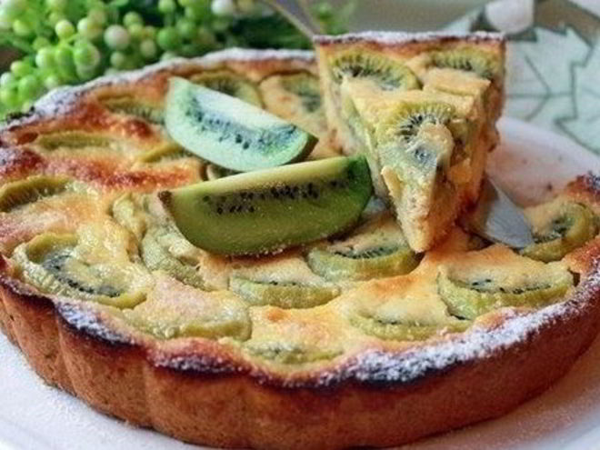 Рецепт диетической творожной запеканки с бананом и киви