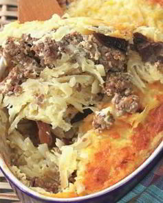 Капустная запеканка с мясным фаршем