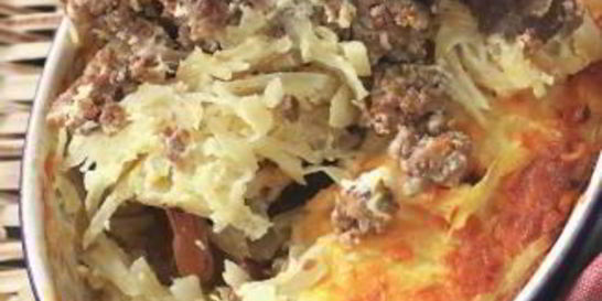 Капустная запеканка с мясным фаршем