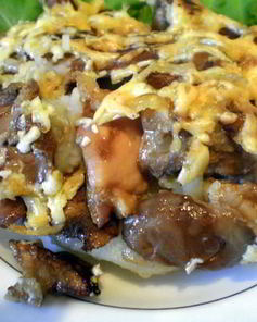 Картофельная запеканка с грибами и лимоном