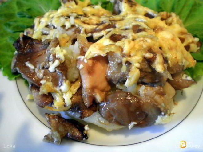 Рецепт картофельной запеканки с грибами и лимоном
