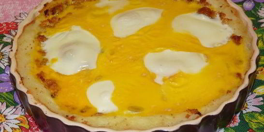 Картофельная запеканка с икрой