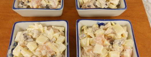 картофельная запеканка с курицей, грибами и сыром в микроволновке. Шаг 4