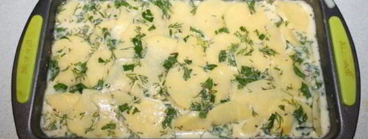 картофельная запеканка с курицей и беконом. Шаг 8