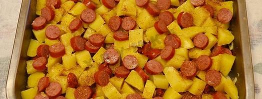 картофельная запеканка с сосисками и сыром в духовке. Шаг 5