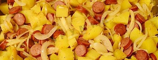 картофельная запеканка с сосисками и сыром в духовке. Шаг 6