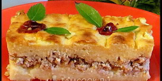 Картофельная запеканка со свиным фаршем и сыром