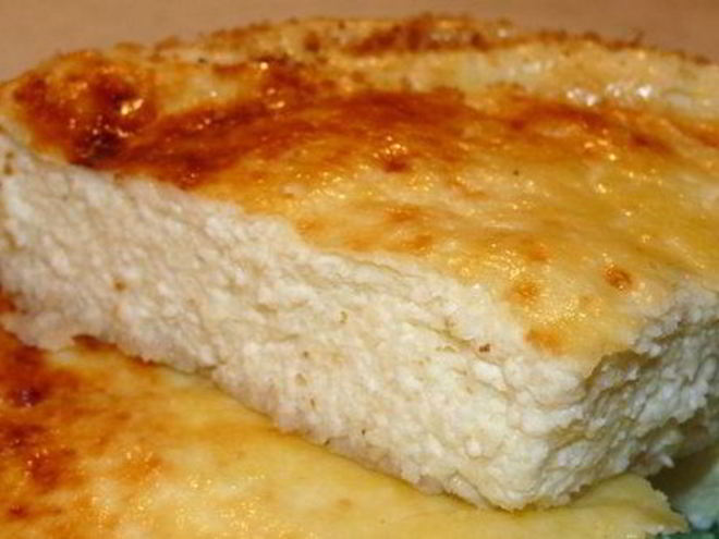 Рецепт легкой творожной запеканки на молоке