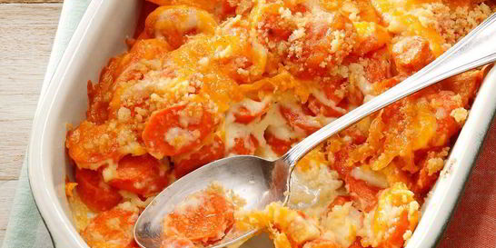 Морковная запеканка простая