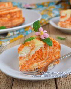 Мраморная запеканка с тыквой и творогом