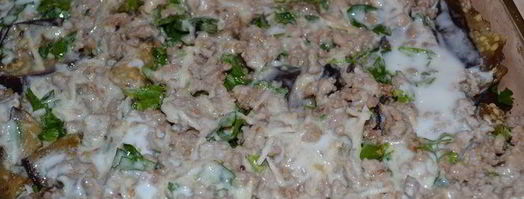 мясная запеканка с баклажанами в йогуртово-тахинном соусе. Шаг 5