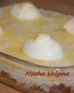 Рисовая запеканка с фаршем и яйцами Неженка