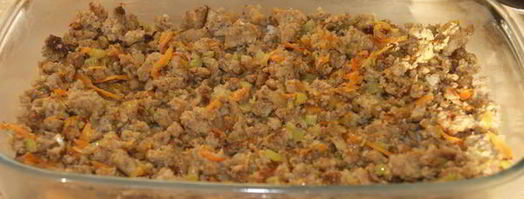 рисовая запеканка с фаршем и яйцами неженка. Шаг 7