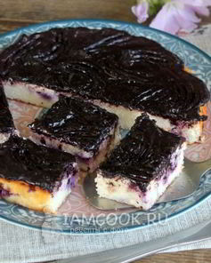 Творожная запеканка с черникой