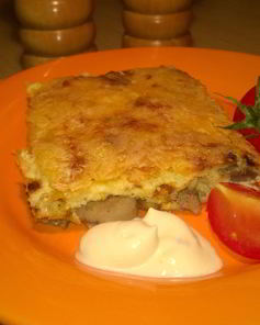 Творожная запеканка с грибами