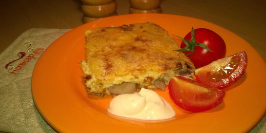 Творожная запеканка с грибами