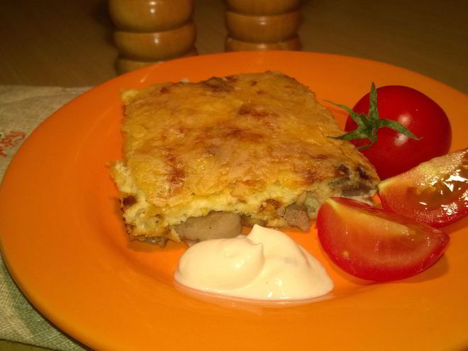 Рецепт творожной запеканки с грибами
