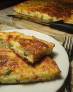 Творожная запеканка с сыром и овощами