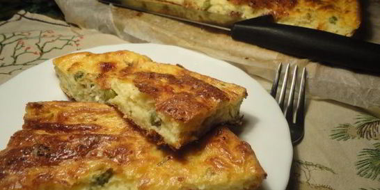 Творожная запеканка с сыром и овощами