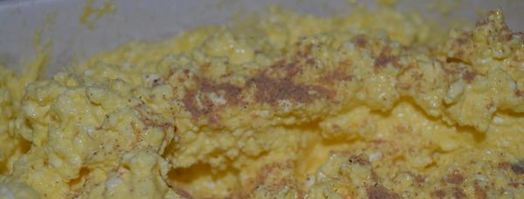 творожная запеканка с яблоком и бананом. Шаг 4