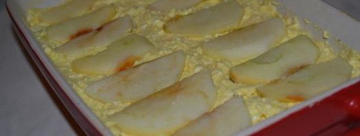 творожная запеканка с яблоком и бананом. Шаг 7