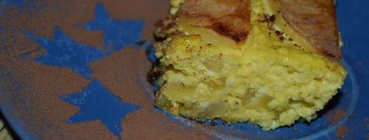 творожная запеканка с яблоком и бананом. Шаг 9