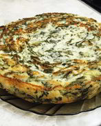 Творожная запеканка со шпинатом