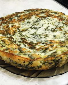 Творожная запеканка со шпинатом