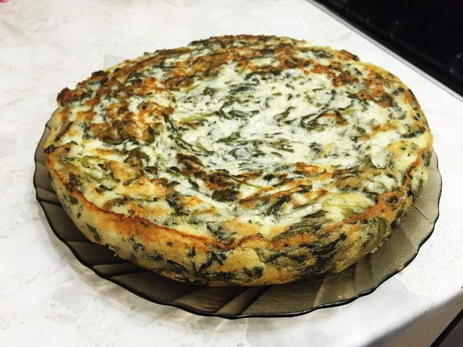 Рецепт творожной запеканки со шпинатом