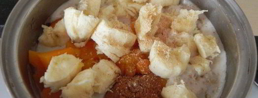 тыквенно-банановая запеканка под ореховой крошкой. Шаг 4