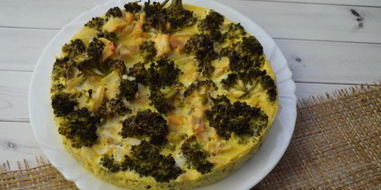 Яичная запеканка с брокколи