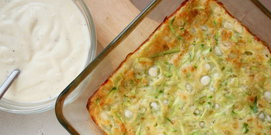 Запеканка из кабачка с зерненым творогом