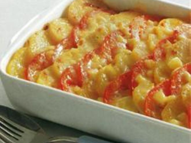 Рецепт запеканки из картофеля с помидорами
