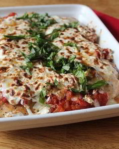 Запеканка из куриного филе с моцареллой