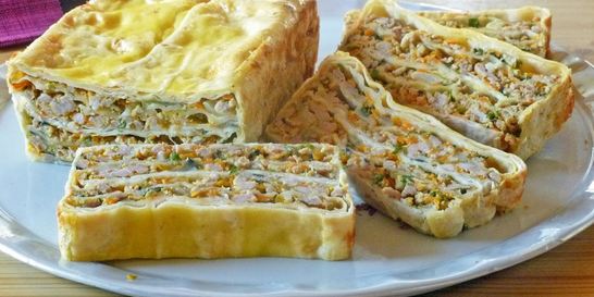 Запеканка из лаваша с фаршем мясным в духовке