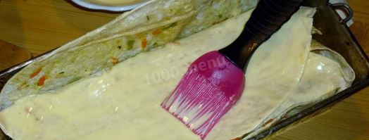 запеканка из лаваша с фаршем мясным в духовке. Шаг 23