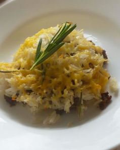 Запеканка из риса с фаршем для детей