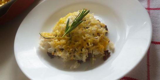 Запеканка из риса с фаршем для детей