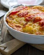 Запеканка из сладкого перца с ветчиной и сыром