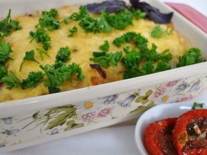 Рецепт запеканки из свежей капусты с перловкой и грибами