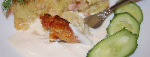 запеканка из тертого картофеля с грудинкой. Шаг 9