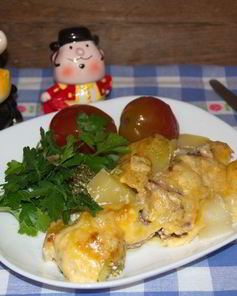 Запеканка с брокколи и курицей