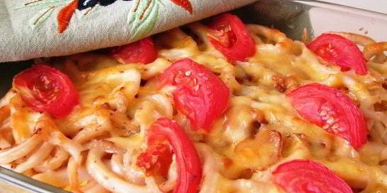 Запеканка с кальмарами